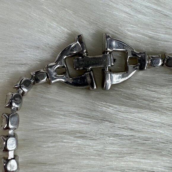 Vintage Kramer Clear Rhinestone Waterfall Necklace 15.5" - Picture 13 of 14